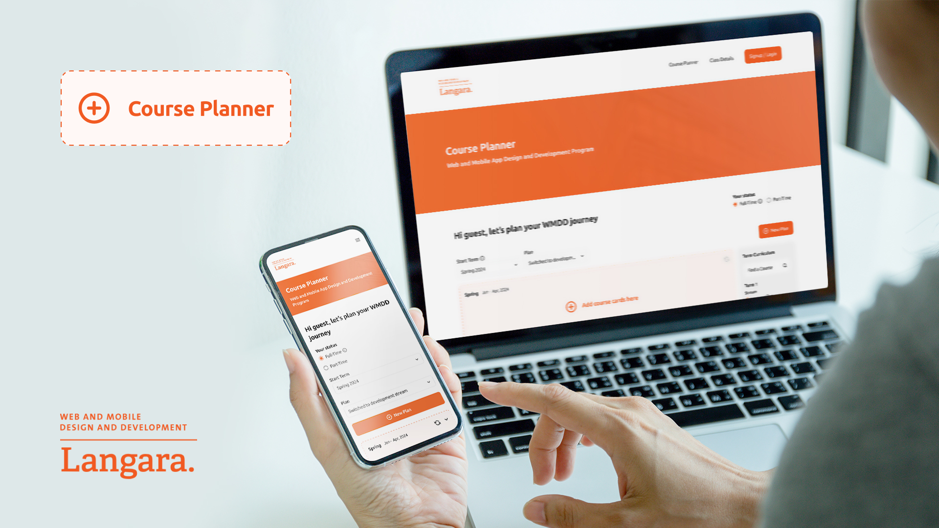 Logo on colored background